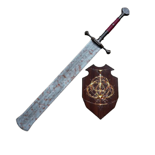Elden Ring Marais Executioner's Sword Replica with Wall Plaque