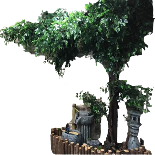 Artificial Green Banya Tree Side Extend Version 1.8M